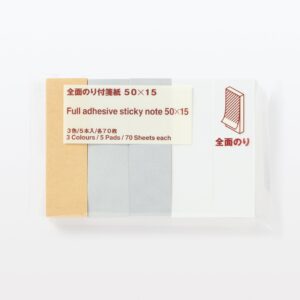 Full Adhesive Label Sticky Notes 3 Color Set 2 x 0.6