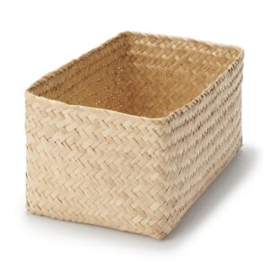 Seagrass Organizer Herringbone Rectangular Basket - Large (W5.9 x D9.8 x H4.7)