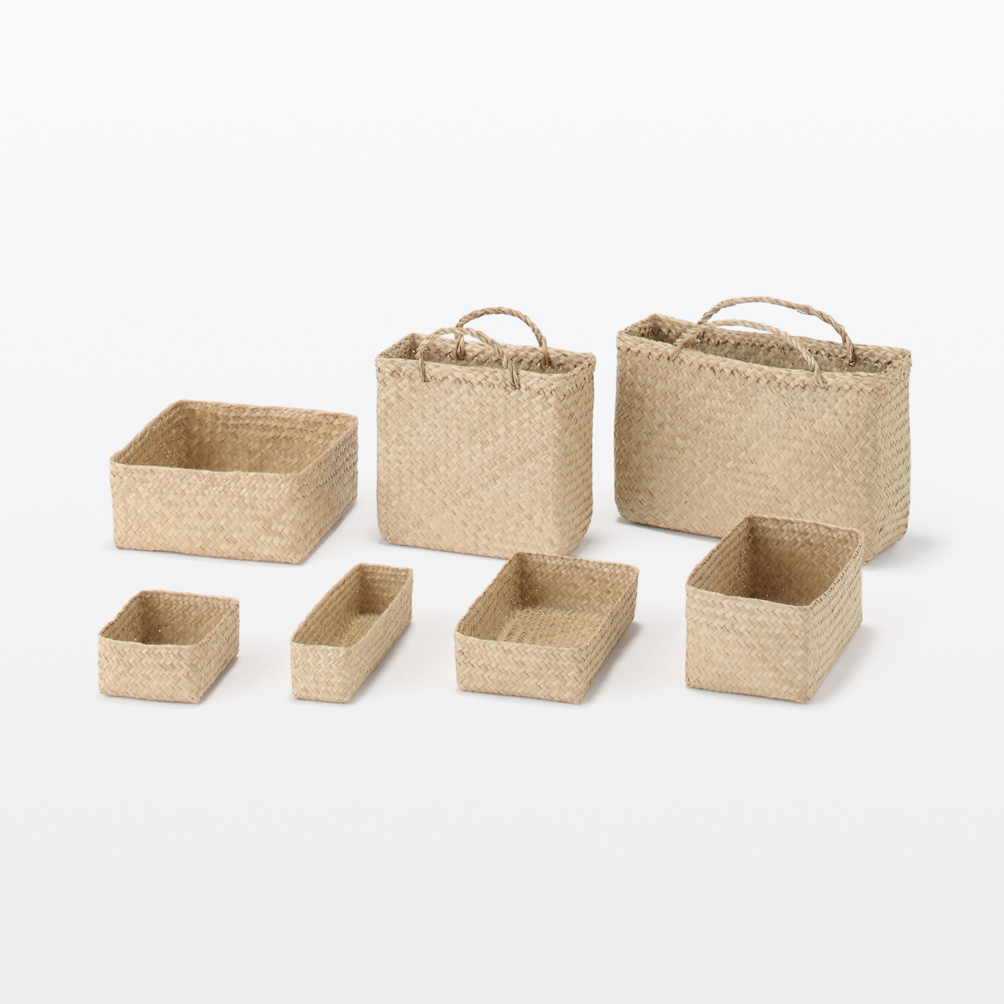 Seagrass Organizer Herringbone Square Basket (W9.8 x D9.8 x H4.7) - Image 8