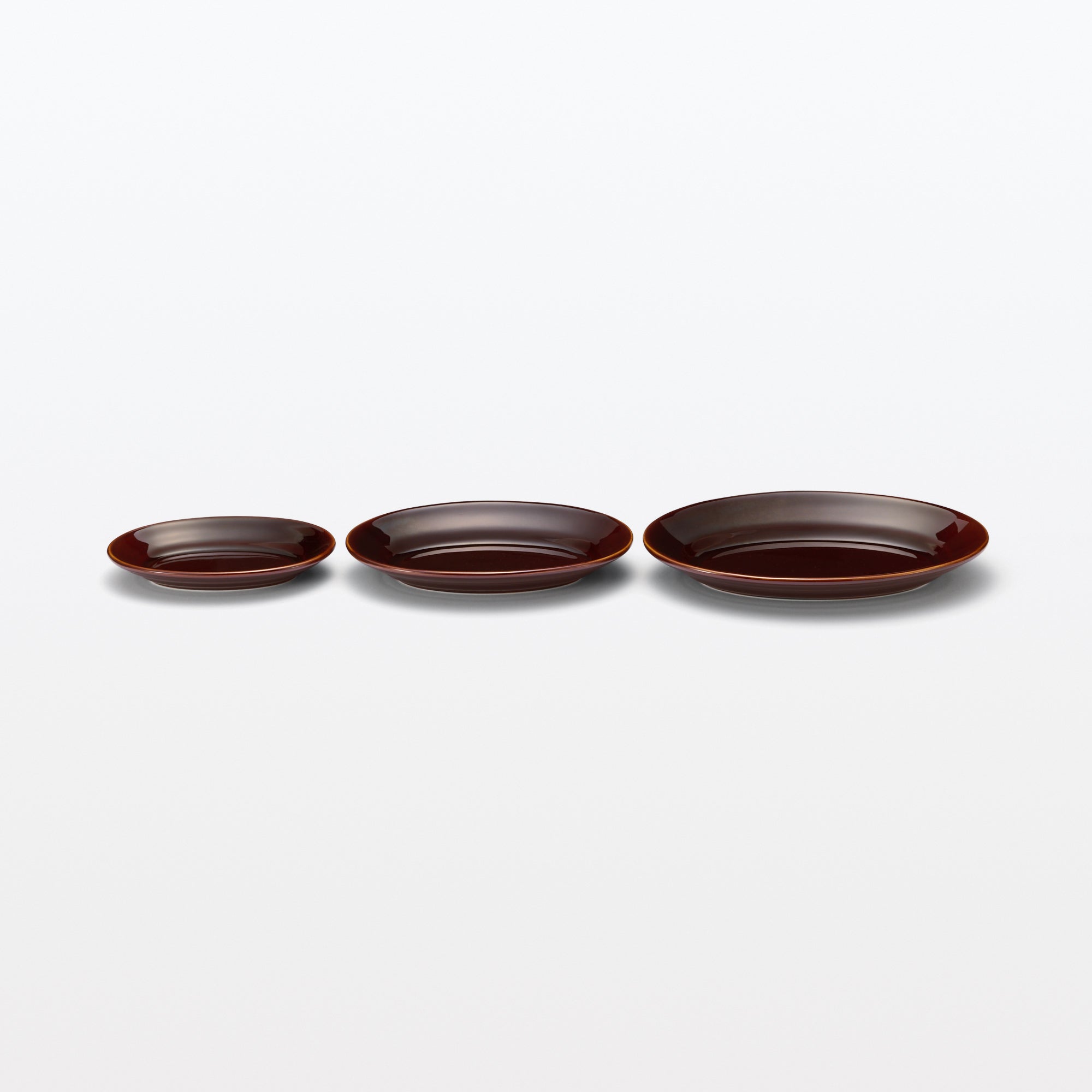 Porcelain Rimmed Oval Plate Medium - Brown Glaze - Image 7