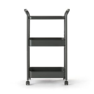 Steel Pipe Wheeled Rack Utility Cart - Dark Gray