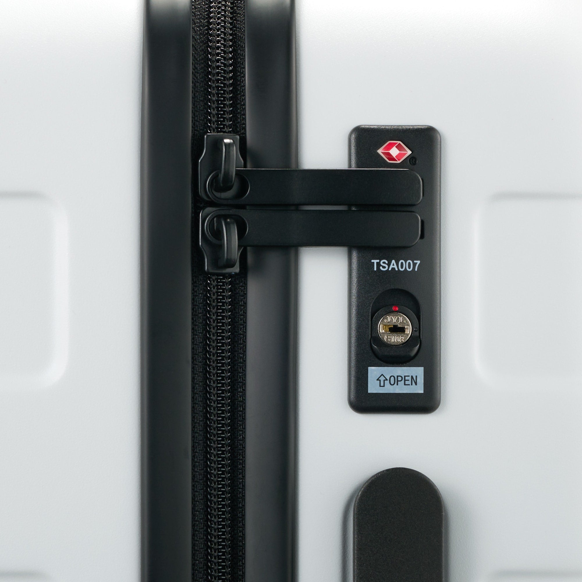 Adjustable Handle Hard Shell Suitcase 36L - White | Carry-On - Image 9