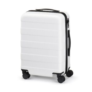 Adjustable Handle Hard Shell Suitcase 36L - White | Carry-On