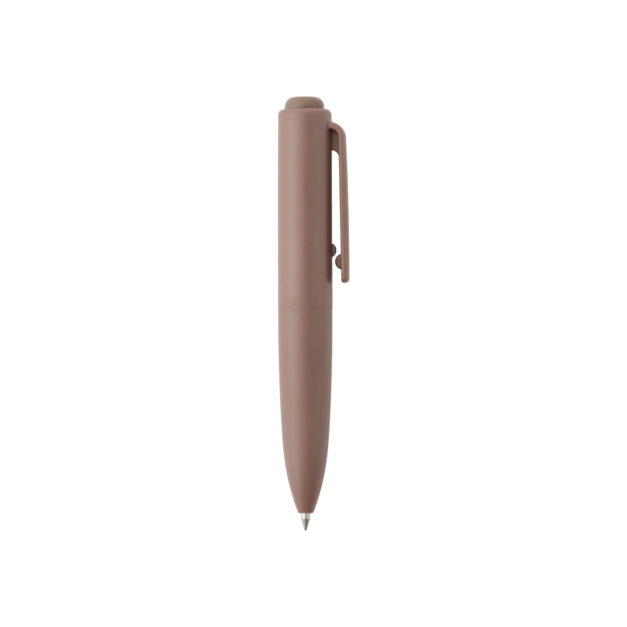 Compact Gel Ink Ballpoint Pen Knock Type 0.5 mm - Brown