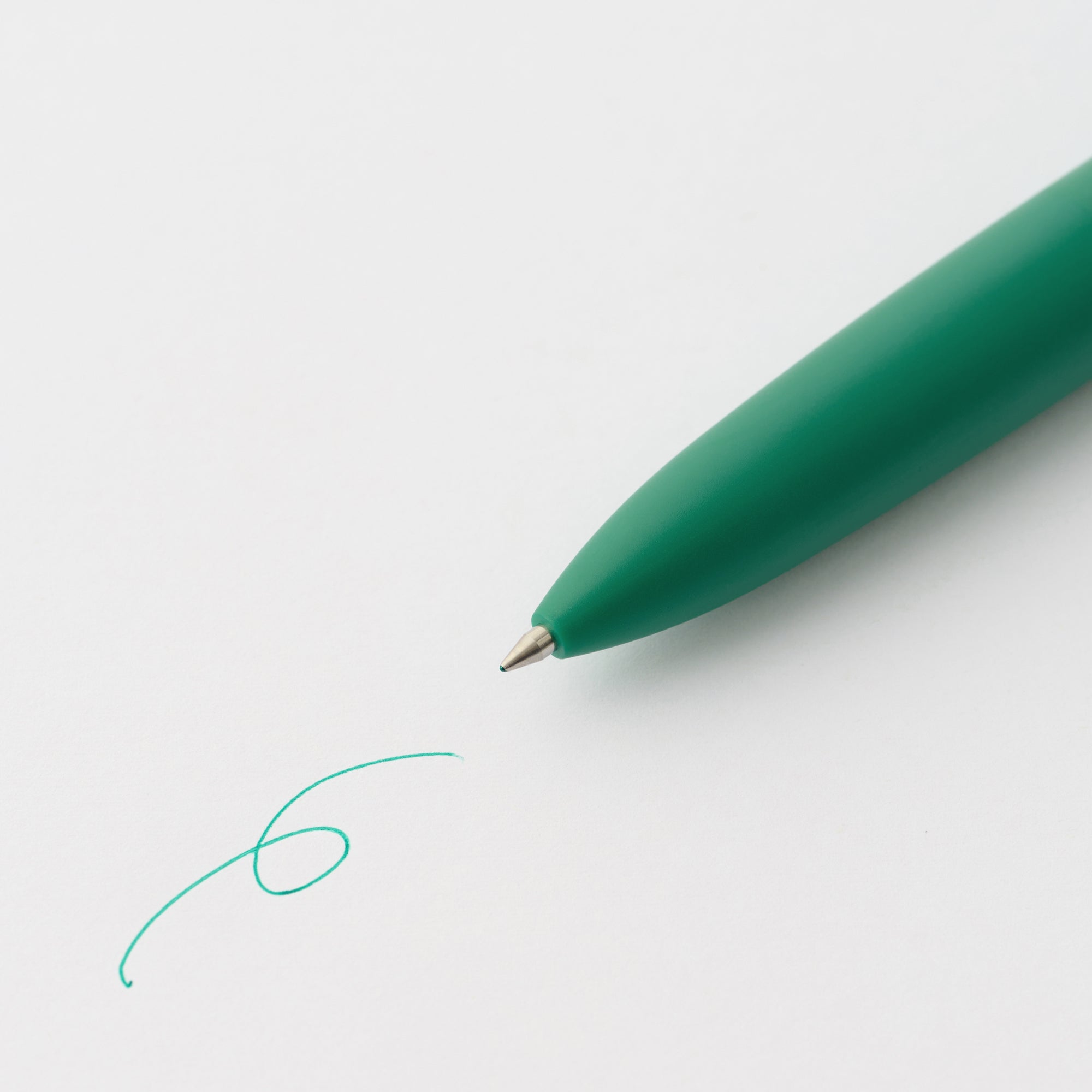 Compact Gel Ink Ballpoint Pen Knock Type 0.5 mm - Green - Image 2