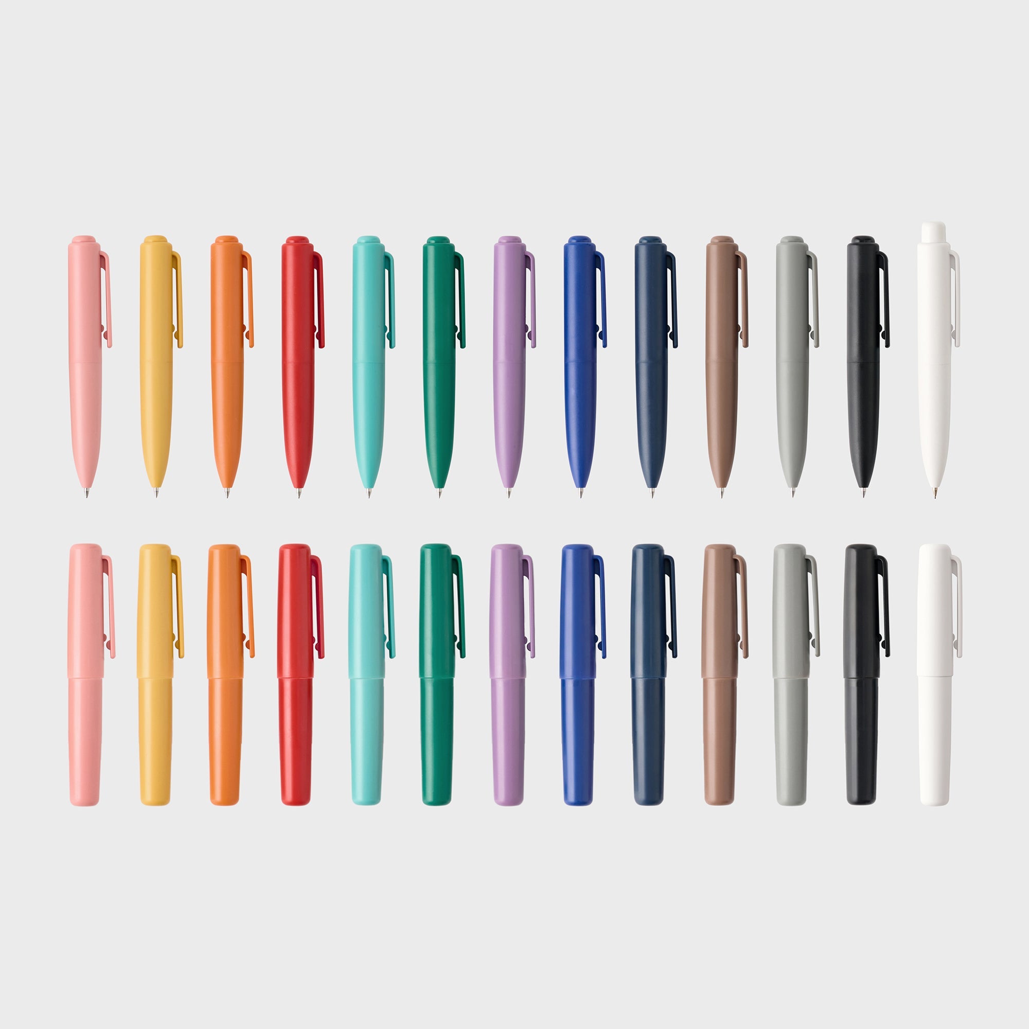 Compact Gel Ink Ballpoint Pen Knock Type 0.5 mm - Orange - Image 9