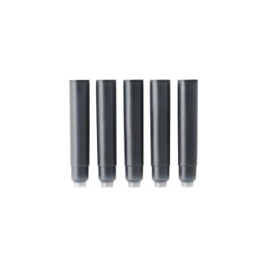 Compact Fountain Pen Ink Cartridge Refills - Black (5 Pack)