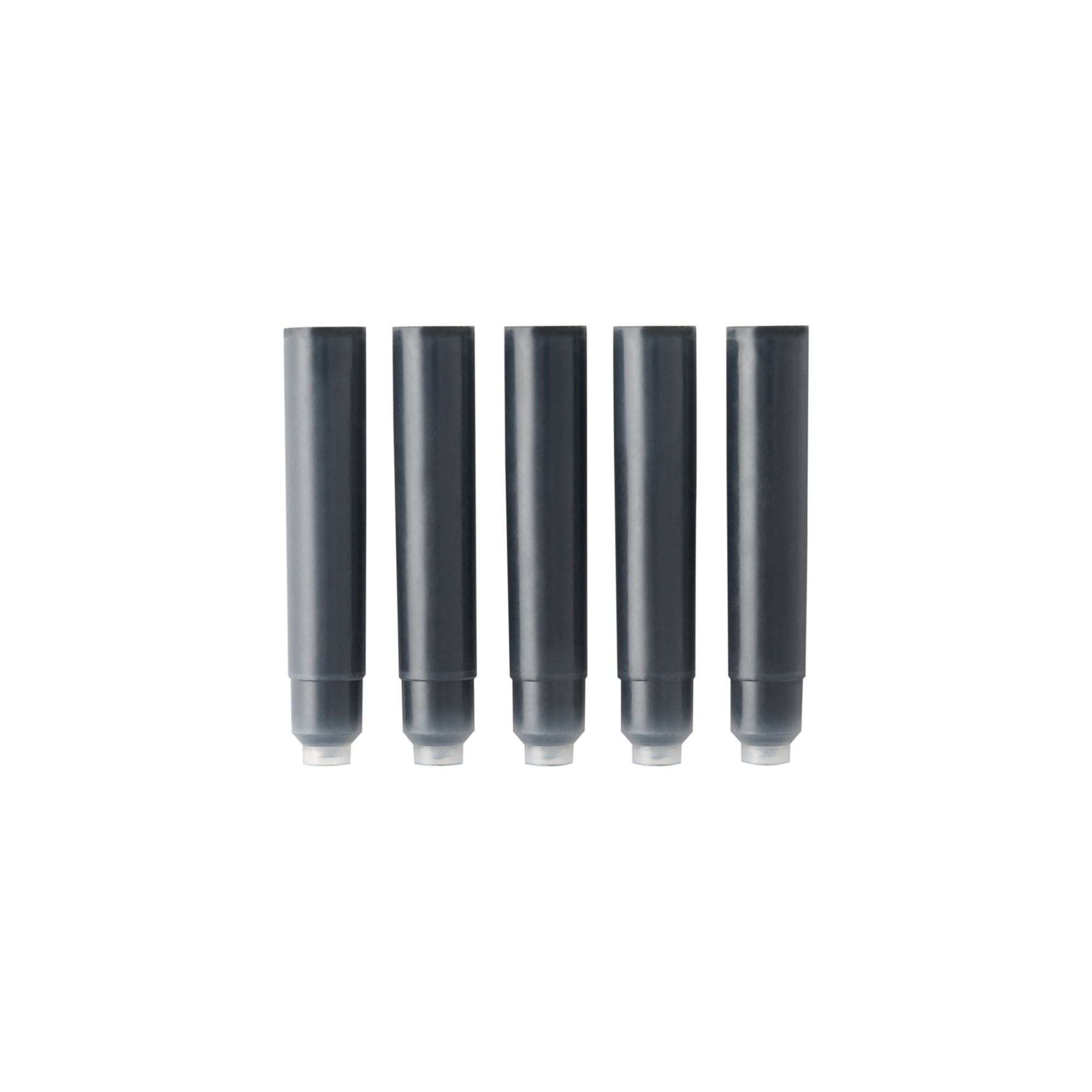 Compact Fountain Pen Ink Cartridge Refills - Black (5 Pack)