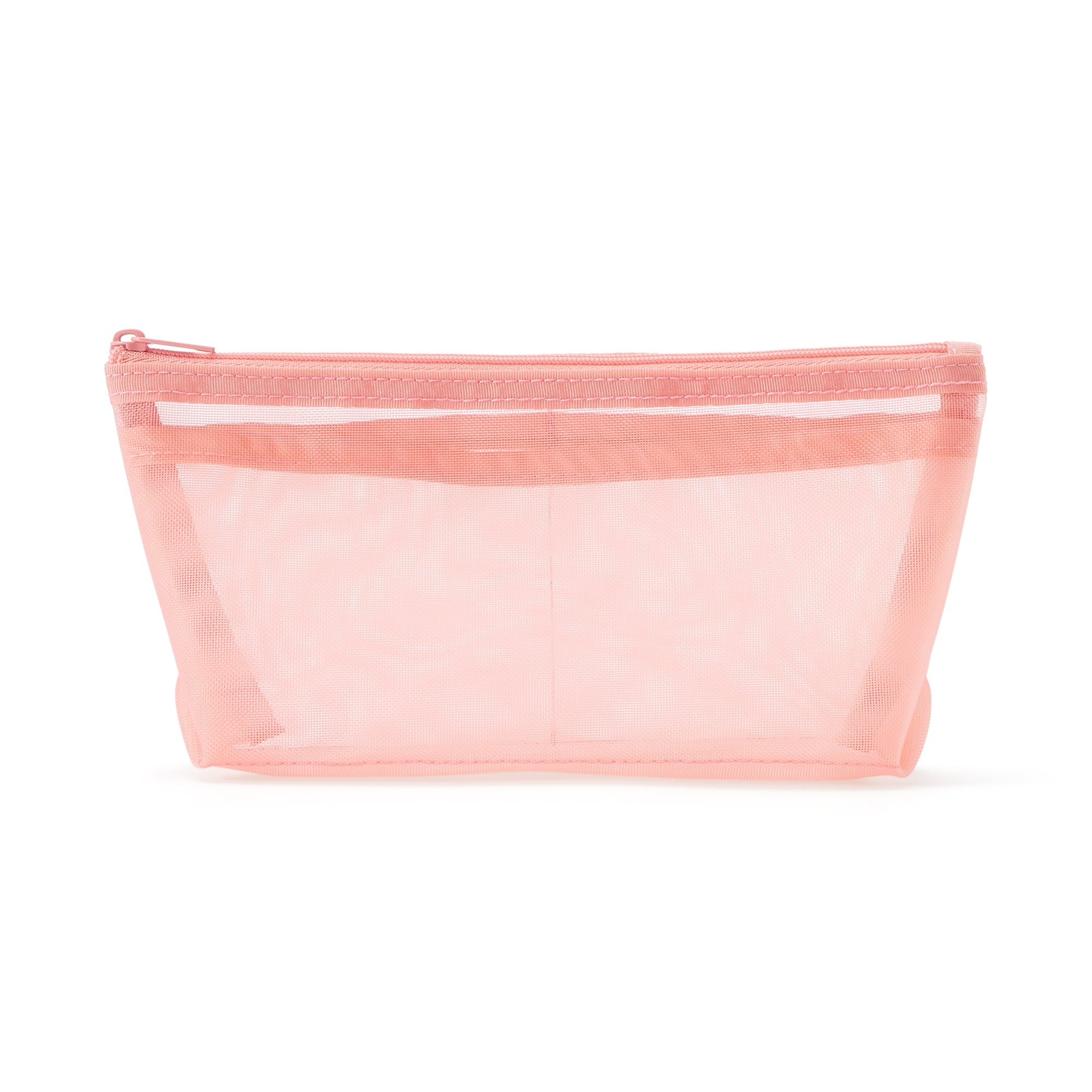 Nylon Mesh Pen Case with Gusset Tall - Pink