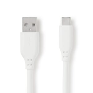 Soft and Tangle-free USB Cable - A to C - White