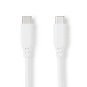 Soft and Tangle-free USB Cable - C to C - White