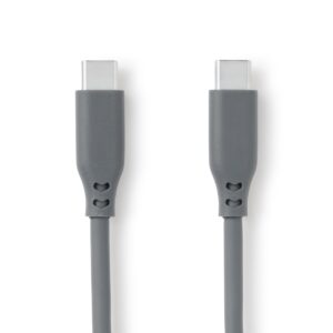 Soft and Tangle-free USB Cable - C to C - Gray