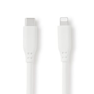 Soft and Tangle-free USB Cable - C to Lightning - White