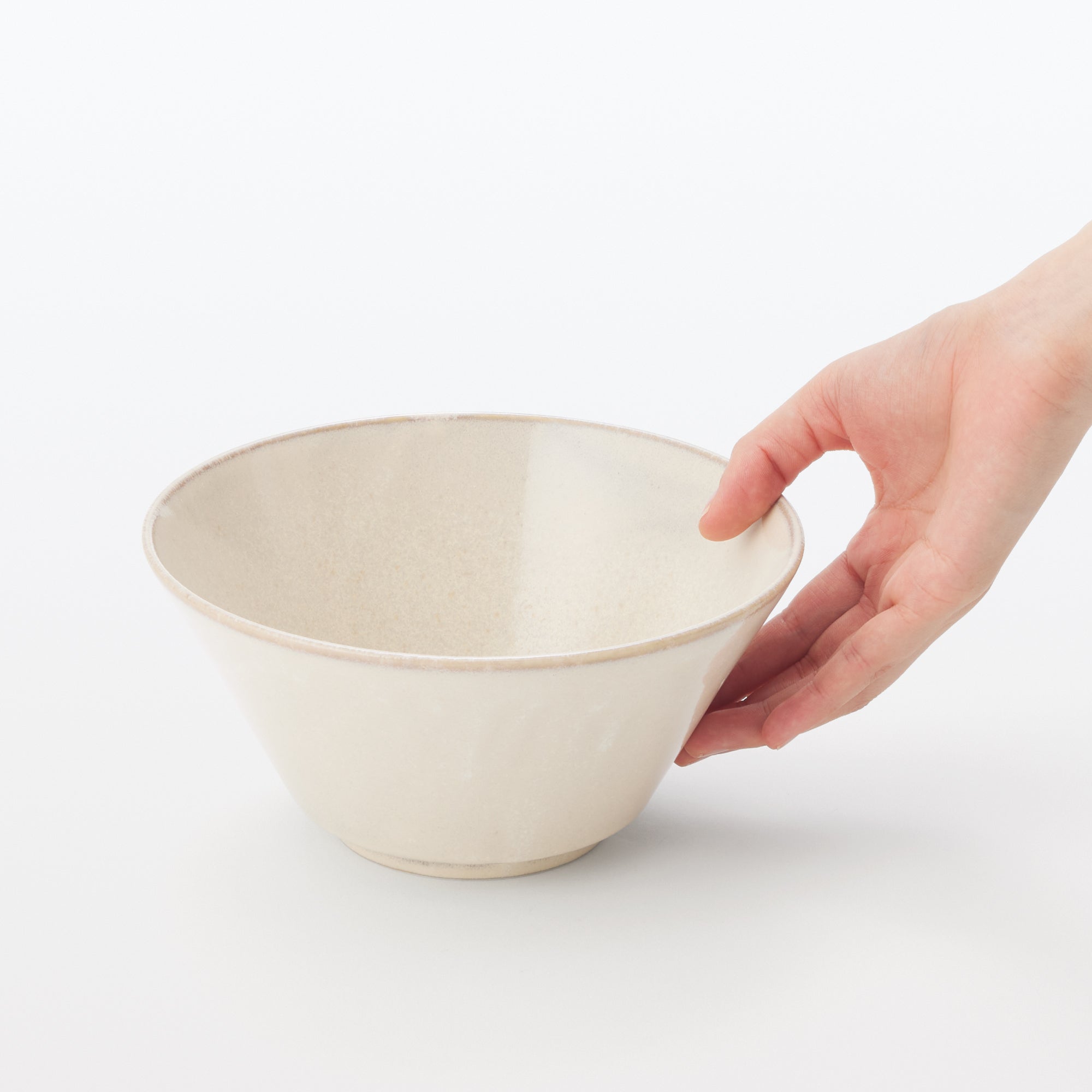 Mino Ware Noodle Bowl - White Glaze 7.4 - Image 6