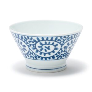 Hasami Ware Rice Bowl - Arabesque Pattern - Small