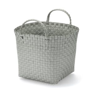 Recycled Polypropylene Strap Weave Basket - Gray - Medium (dia. 13 x H9.8)