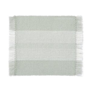 Indian Cotton Rib Coaster - Light Green