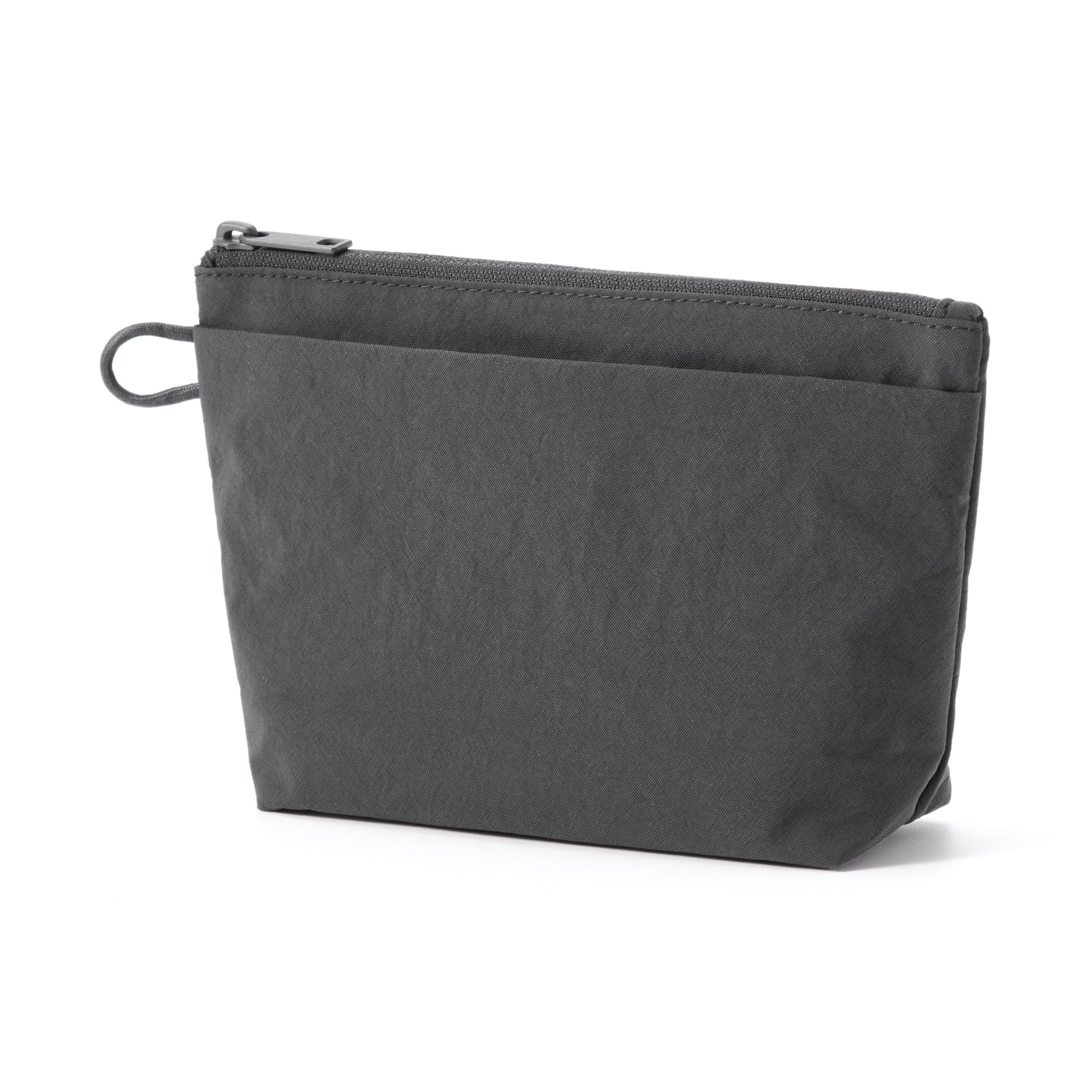 Wrinkled Nylon Gusset Pouch - Medium