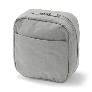 Wrinkled Nylon Wide-Opening Pouch - Square