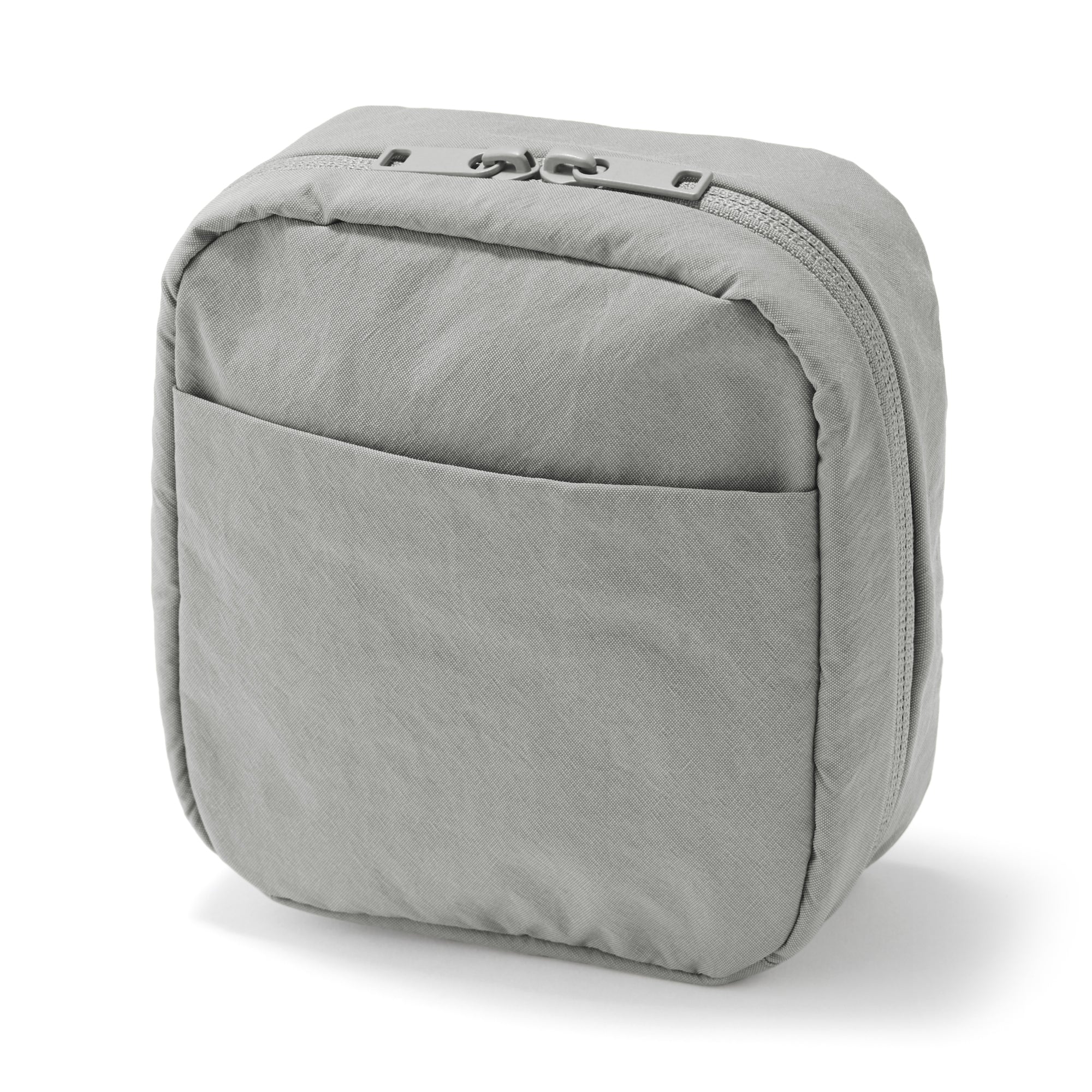 Wrinkled Nylon Wide-Opening Pouch - Square