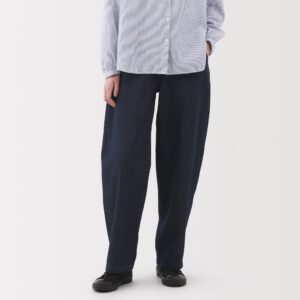 Women's Kapok Blend Denim Wide Tapered Pants