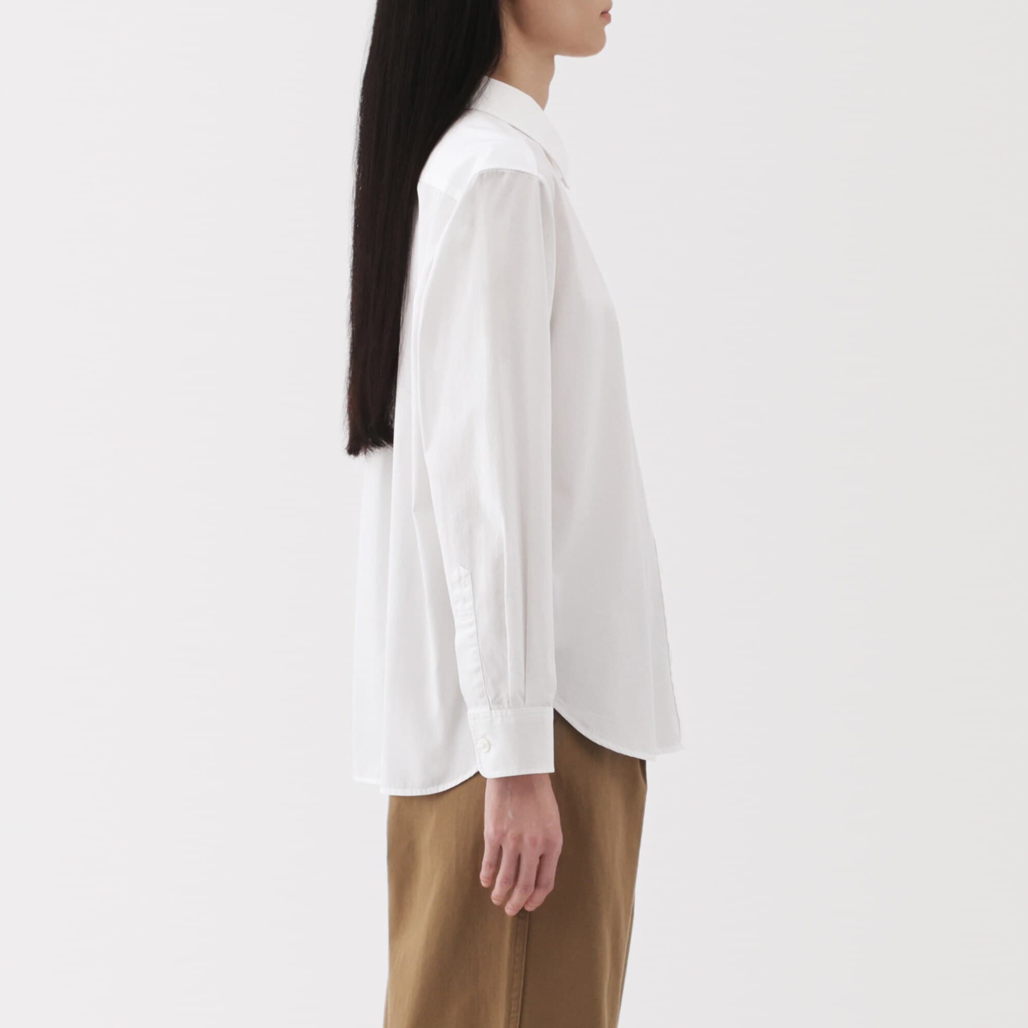 Women's Washed Broadcloth Regular Collar Long Sleeve Shirt - Image 5