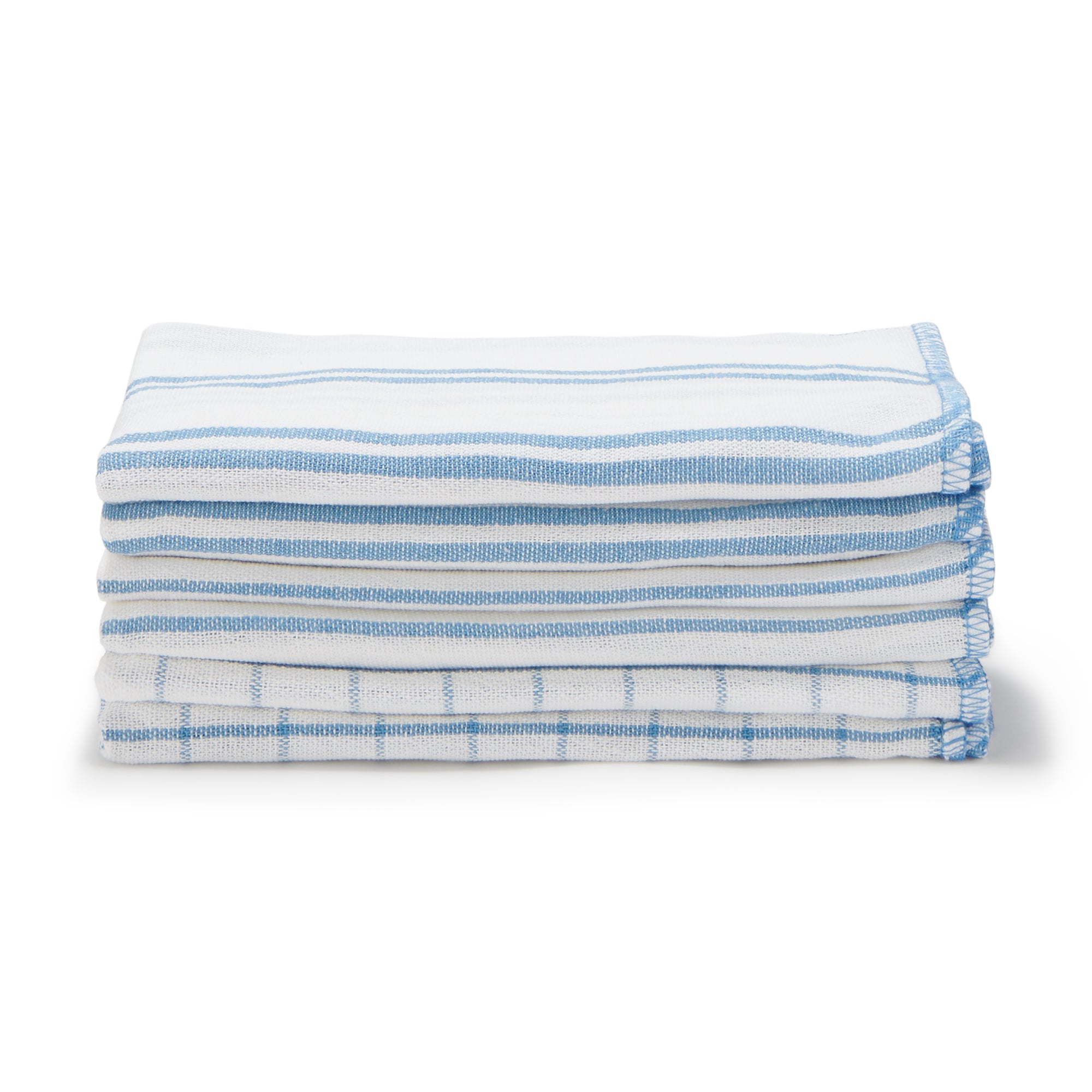 Indian Cotton Kitchen Cloths - Blue (6 Pack)