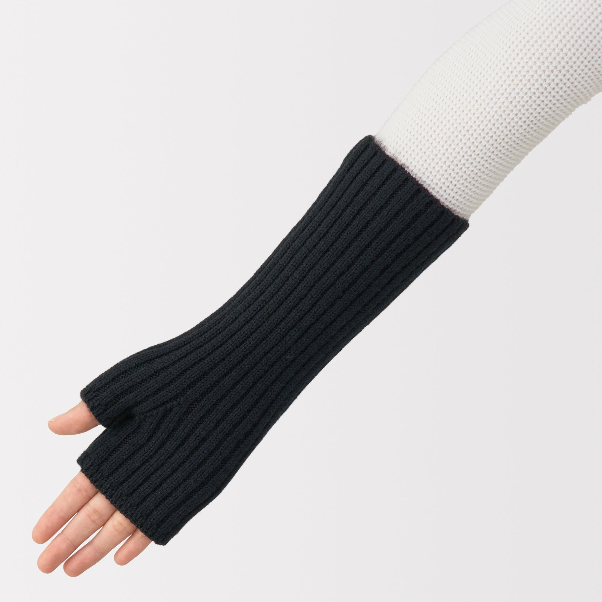 Merino Wool Ribbed Arm Warmers