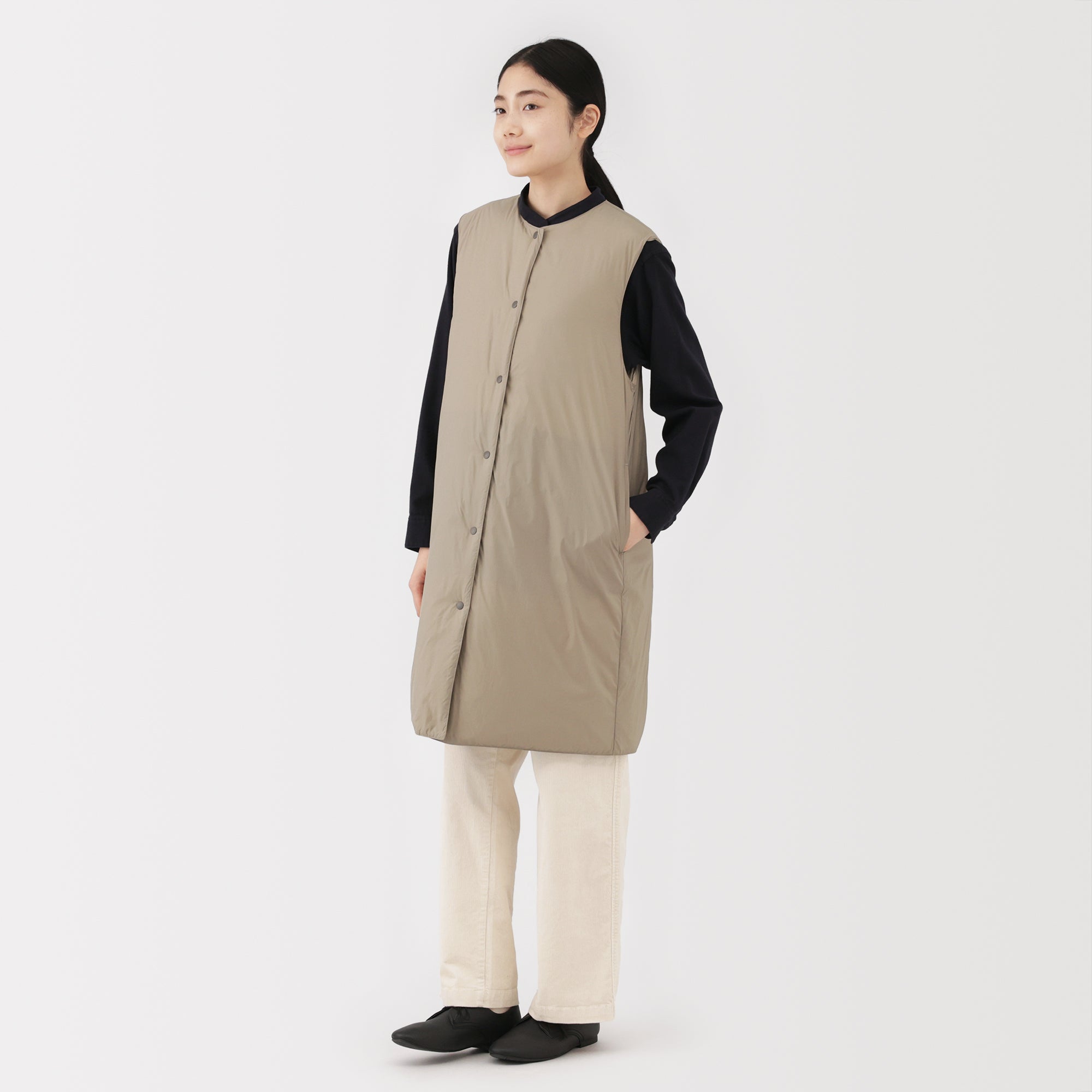 Lightweight Down Long Vest - Image 4