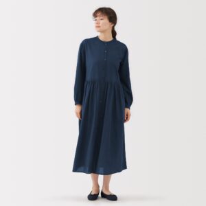 Cotton Voile Indigo Dress