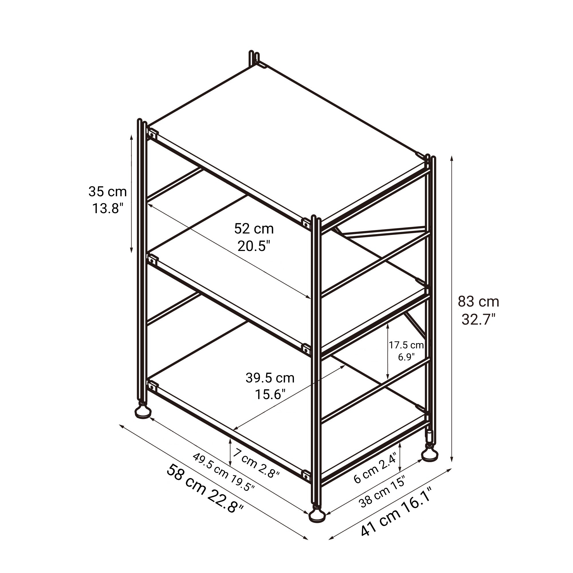 SUS Shelving Unit - Oak - Regular - Small - Image 6